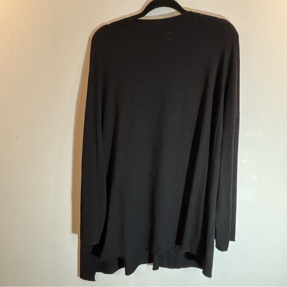 OSKA Sz 5 Slinky Long Line Crew Neck High Low Long Sleeve Middle Seam Tunic Top - Picture 8 of 9